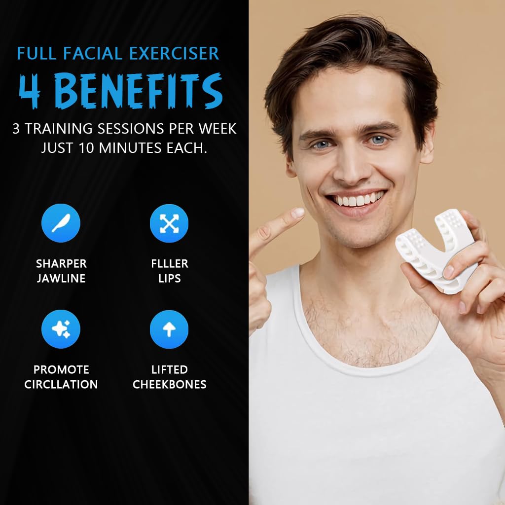 MAYCREATE 40lbs Jawline Exerciser Tool for Men Women Foodgrade Silicone Jaw Line Shaper Jaw Exerciser for Intermediate & Advance Users MAYCREATE 40lbs Jawline Exerciser Tool for Men Women Foodgrade Silicone Jaw Line Shaper Jaw Exerciser for Intermediate & Advance Users